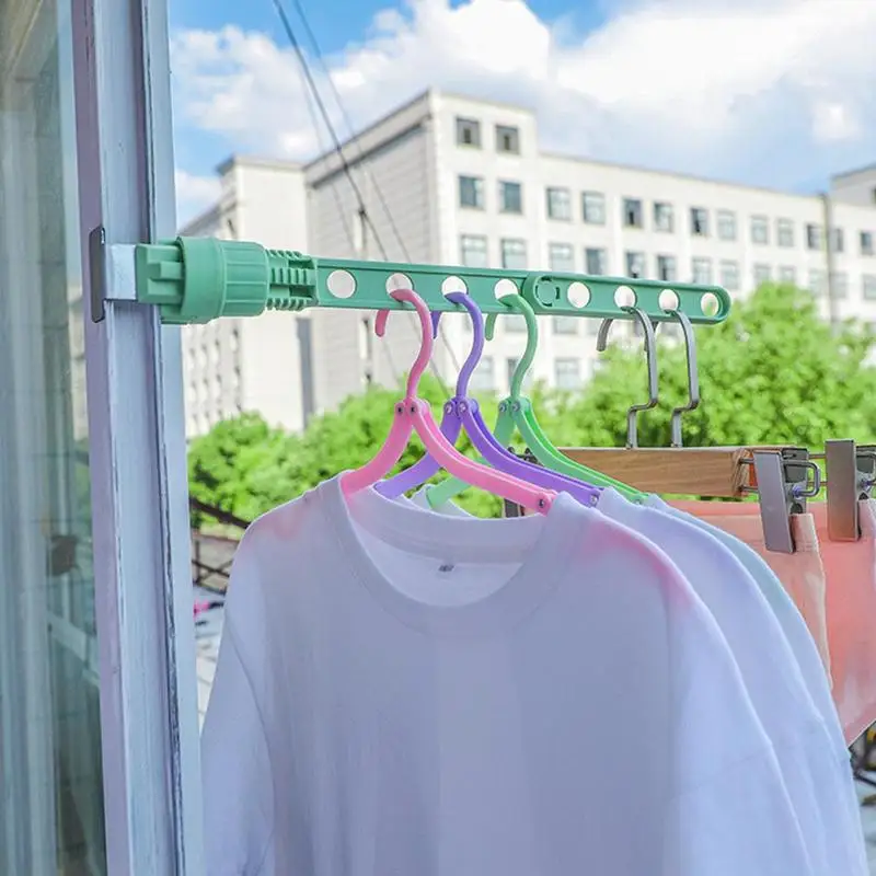 

8-hole Portable Drying Rack Drying Rack To Save Space, Balcony Indoor Frame Foldable Organizer Hanger Window I7C3