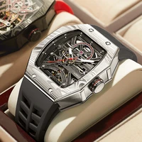 jinlery tourbillon tonneau watch richard mens automatic mechanical watch kinetic version hollow watch for men 2021 montre homme