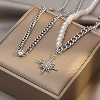 womens necklace bohemian gold star pendant multi layer sweater pendant new in 2021