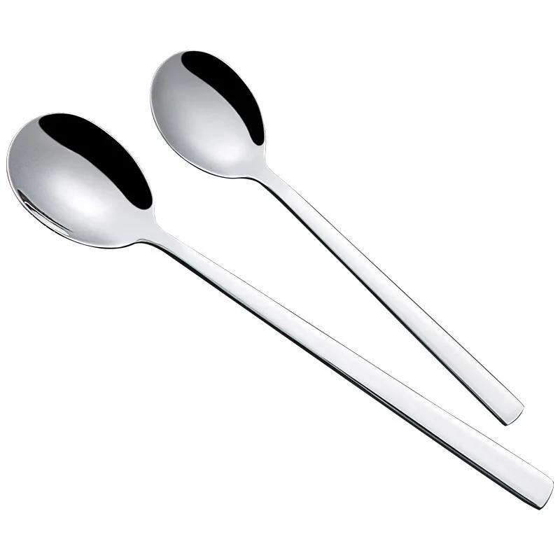 2 шт./компл. ложка из нержавеющей стали десертная кофейная круглая для