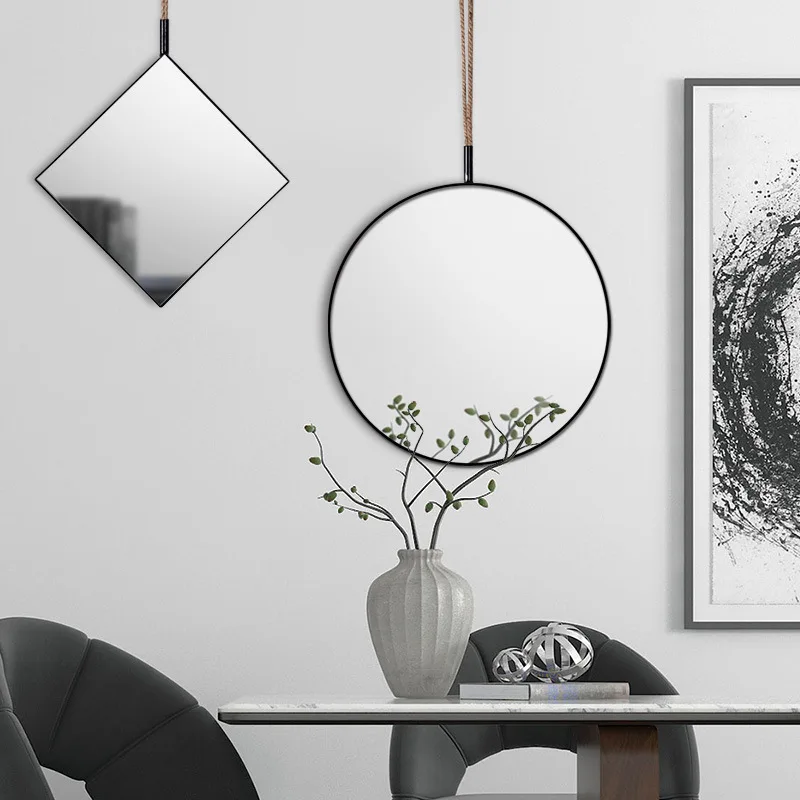 Креативное Кованое железо с прозрачной зеркальной поверхностью подвесное