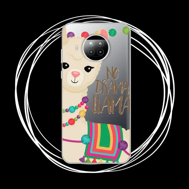 

Lovely Lama Llama Alpacas Phone Case Transparent for Xiaomi Redmi note 10 t 8 9 pro lite 11