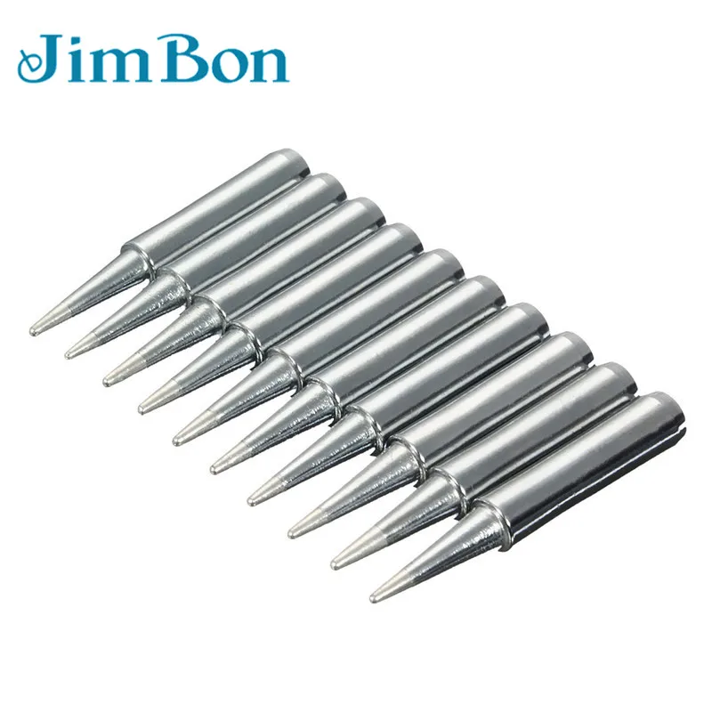 

JimBon 10pcs 900M-T-B Lead-free Solder Iron Tips for hakko 936 937 969 967 Soldering Rework Station Tool Kit