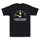 Мужская хлопковая футболка, с коротким рукавом и надписью I Need A Beer Meter