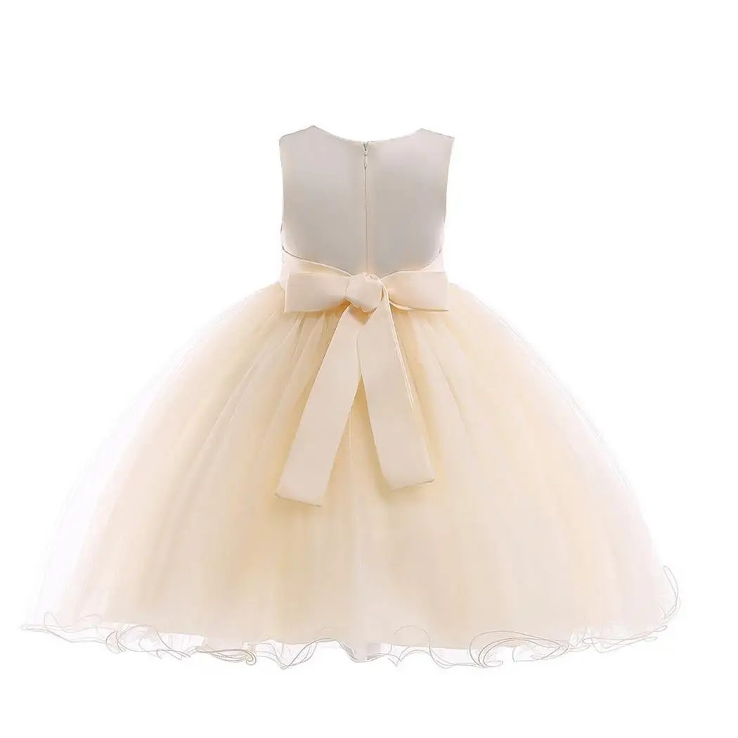 Girls Casual O-neck Sleeveless Embroidery Print Swing Mesh O-Neck Hem Party Cute Layering Dress | Детская одежда и обувь
