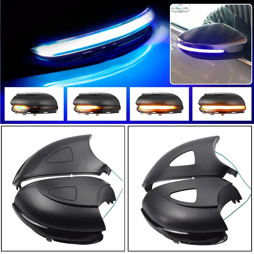 Светодиодный динамический сигнал поворота светильник синий &quotбегущая вода&quot