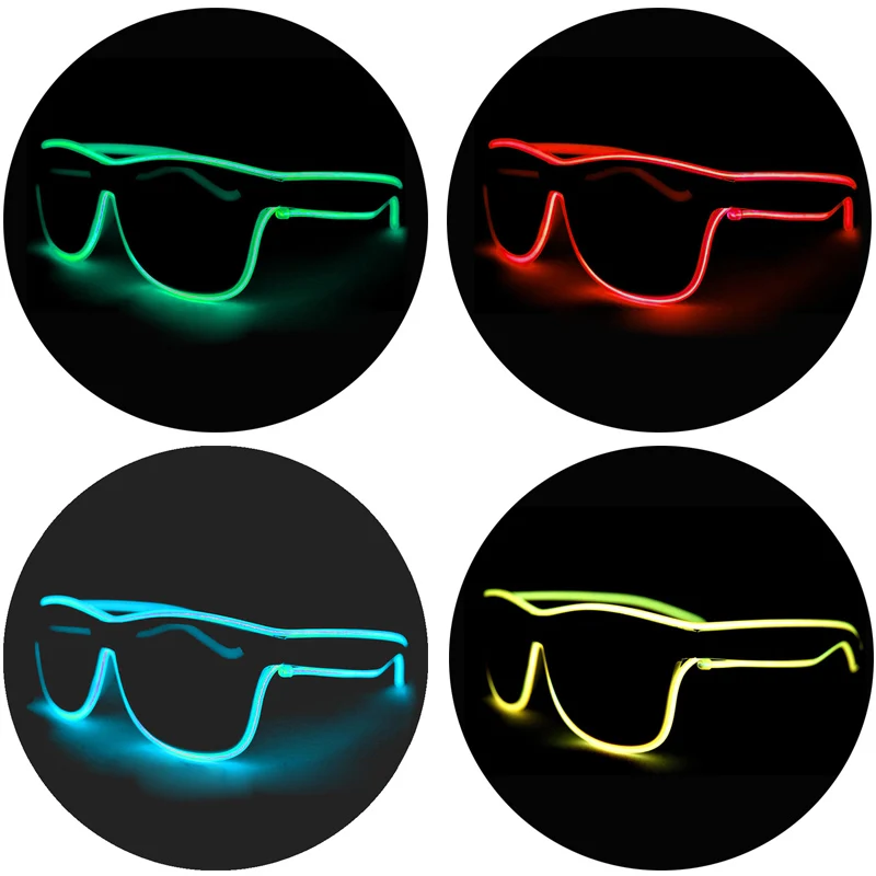 2020 неоновый вечерние EL очки провода Неоновый светодиодный солнцезащитные