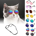 Pet очки с милым рисунком кота, очки для домашних животных отражение глаз носить очки устройства для украшения с 20 см шнурок для очков, аксессуары для домашних животных