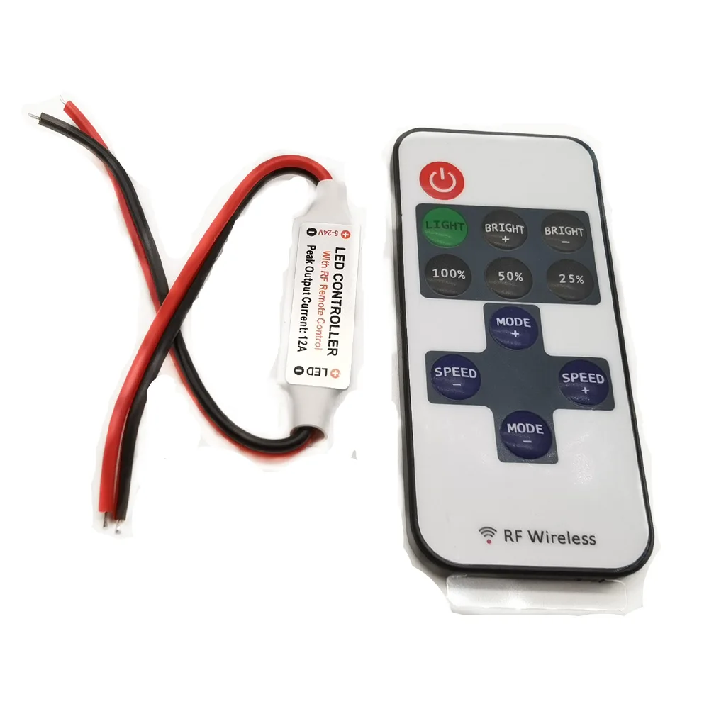 Контроллер светодиодной ленты мини-диммер RF Remote DC 5V 12V 24V контроллер для LED 5050 2835