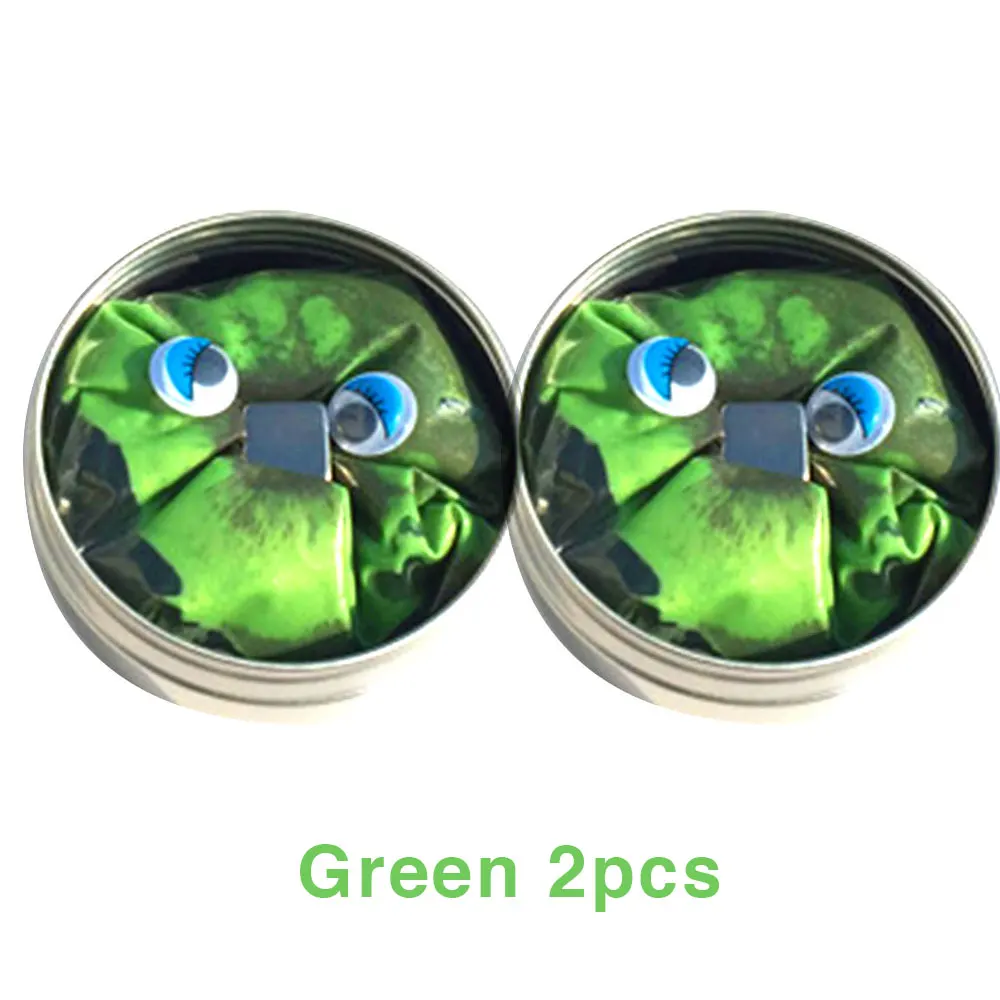 Green 2pcs Забавная Магнитная резиновая грязь Сделай Сам Магнитная слизи полимерная умная глина резиновая красочная Новинка антистрессовая игрушка слизи игрушки для детей - Цвет: Green 2pcs