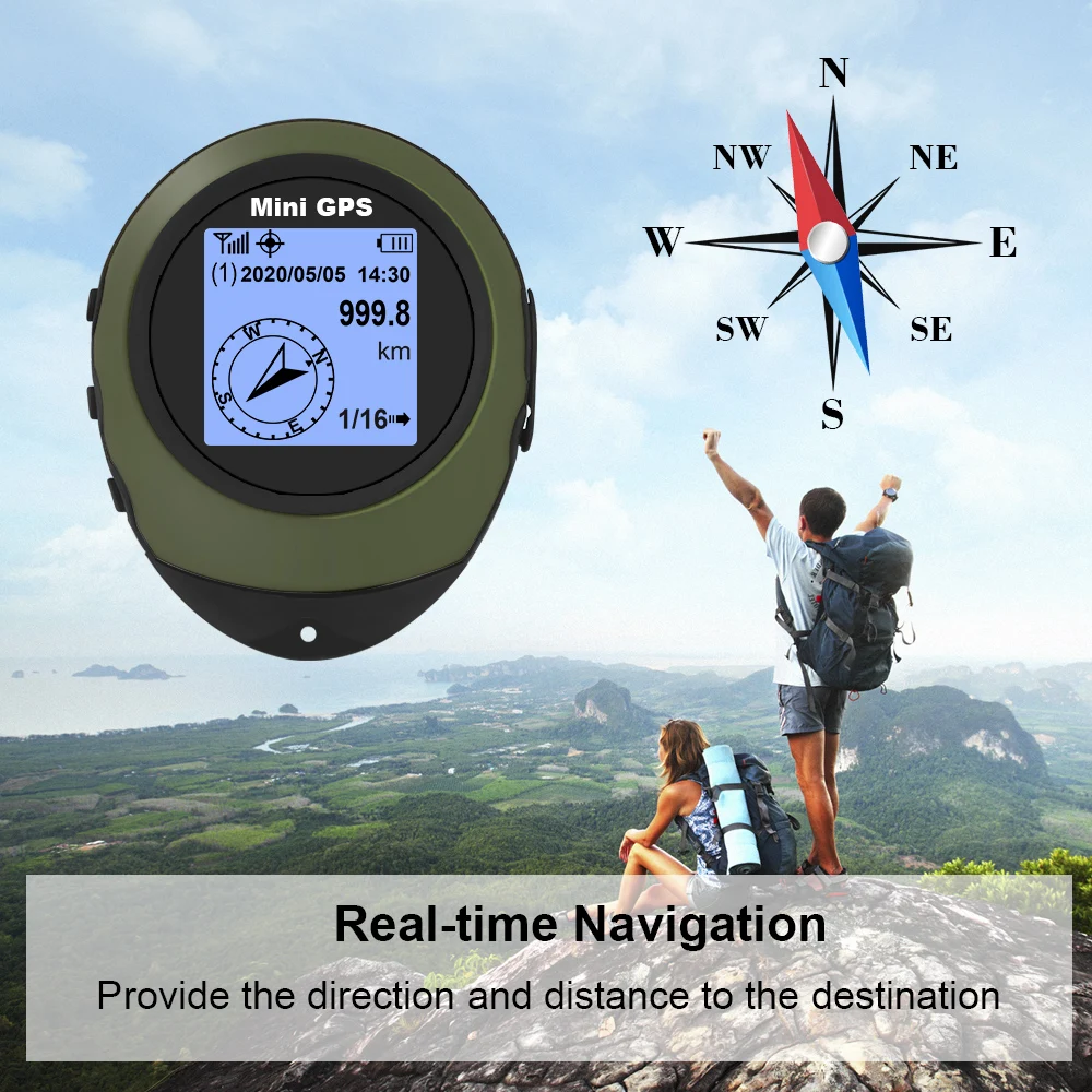 Мини GPS-навигационный компас для спорта на открытом воздухе путешествий пешего
