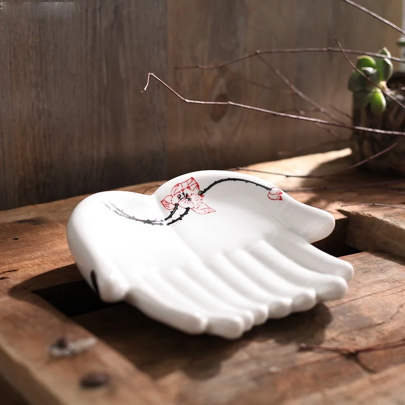 

Новая креативная ручная роспись, Керамическая ручная модель тарелки, домашнее украшение для кухни, тарелка для фруктов, суши, ожерелье, таре...