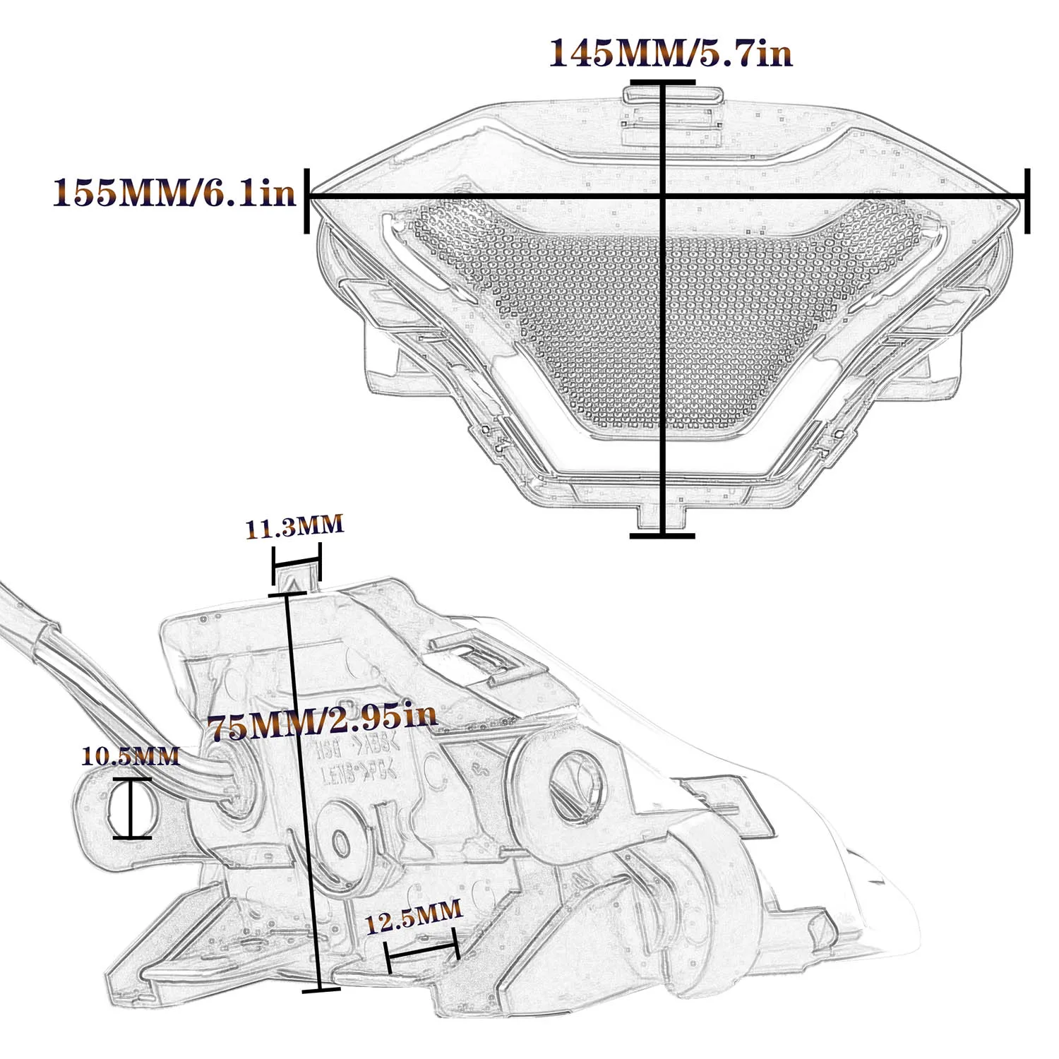 Задний фонарь для мотоцикла задний со светодиодными поворотниками замена Yamaha YZF