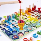 Многофункциональная доска с подсчетом Монтессори, деревянные игрушки, геометрическая форма, познавательные Детские Математические Игрушки, Игрушки для раннего развития для детей