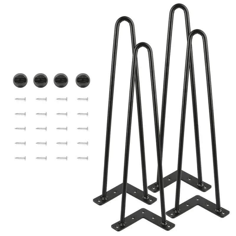 4Pcs/Set 20/30/50cm Iron Table Desk Legs Chair Laptop Hairpin Anti Slip Home Accessories For DIY Handcrafts HWC | Мебель