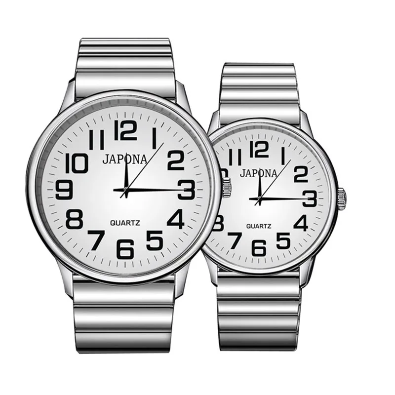 Модные мужские часы из нержавеющей стали аналоговые кварцевые наручные с