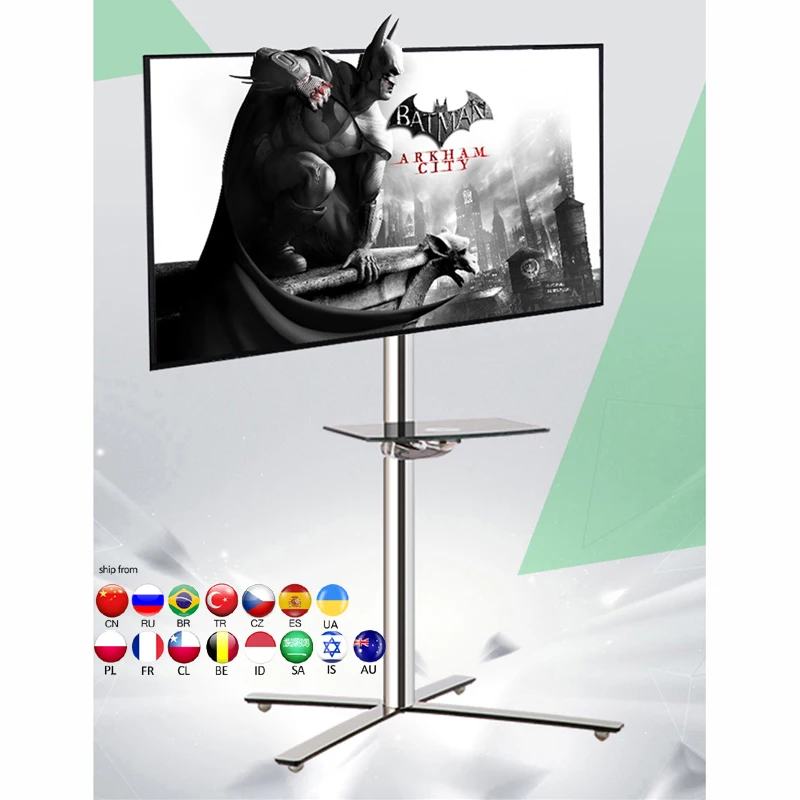 Trolley Display Rack With Wheel Stainless Steel X Shape Base 35kg 400x400