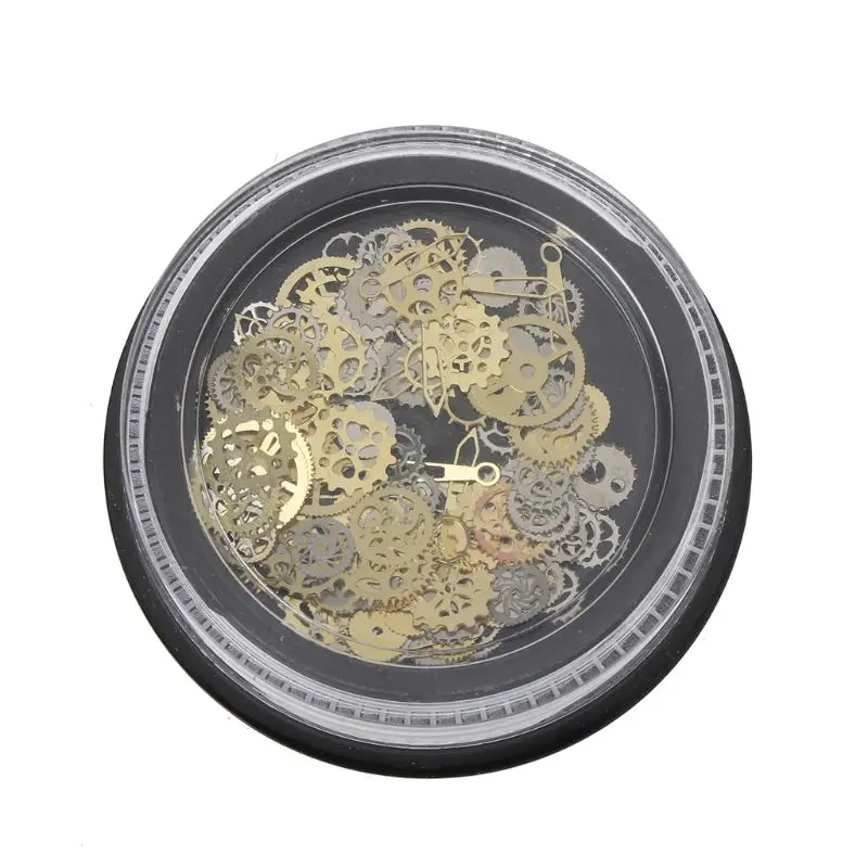 

120Pcs Mixed Steampunk Cogs Gear Clock Charm UV Frame Resin Jewelry Fillings DIY