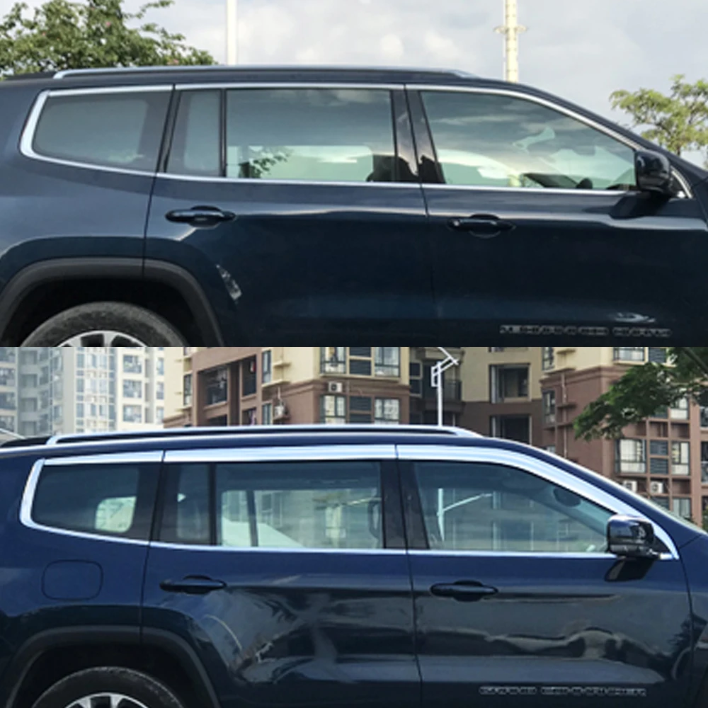 Козырьки солнцезащитные хромированные для Jeep Grand Commander 2018-2020 1 комплект |