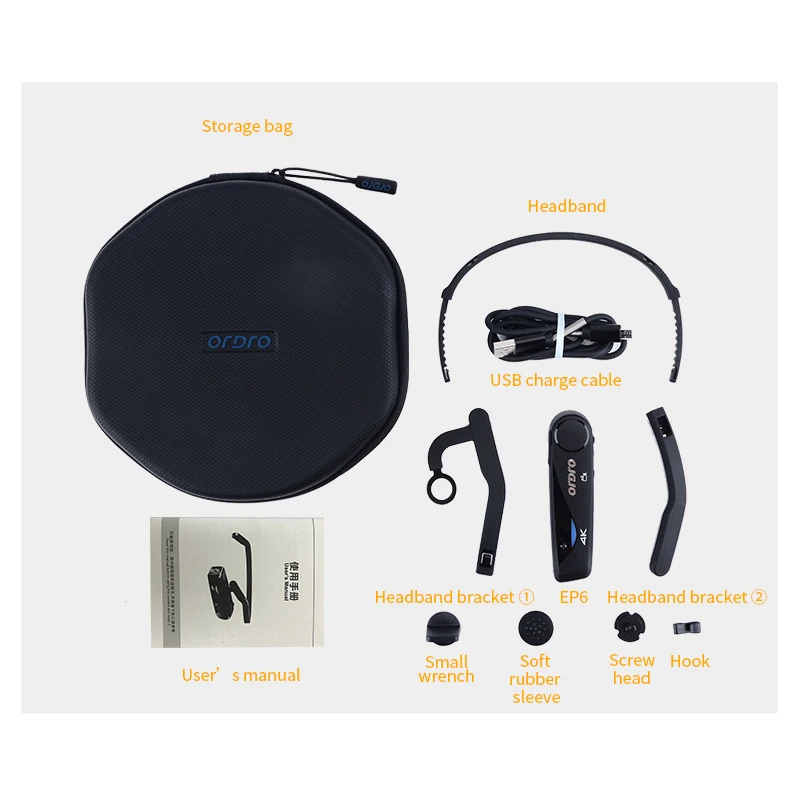 Видеокамера Ordro EP6 Mini беспроводная видеокамера 4K 24fps с дистанционным управлением