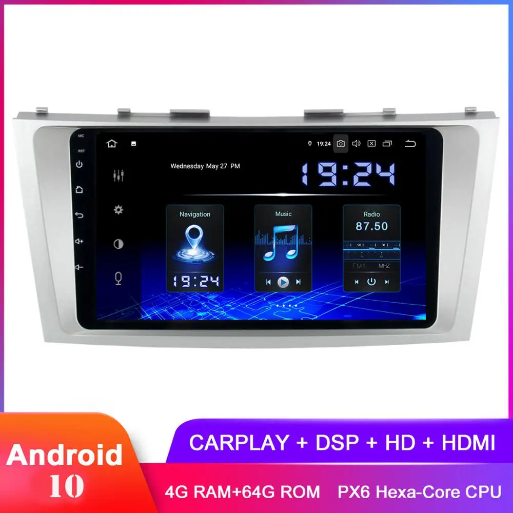 Автомобильное стерео устройство 9 &quotIPS Android 10 GPS для Camry 2006 2007 2008 2009 2010 2011 In Dash Carplay