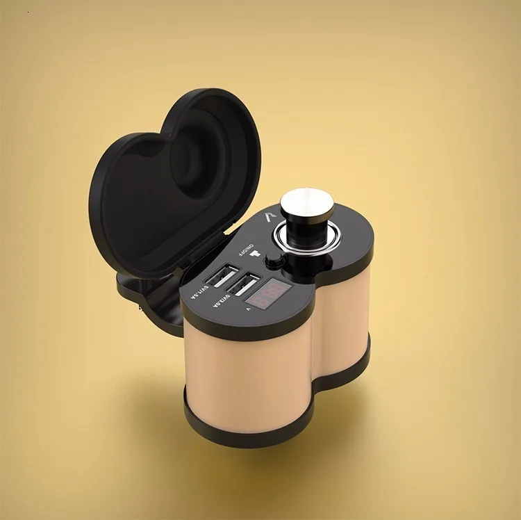 OHANEE moto rcycle USB зарядное устройство для телефона 12 В/24 В разъем прикуривателя Dual USB QC 3,0 moto зарядное устройство светодиодный водонепроницаемый вольтметр
