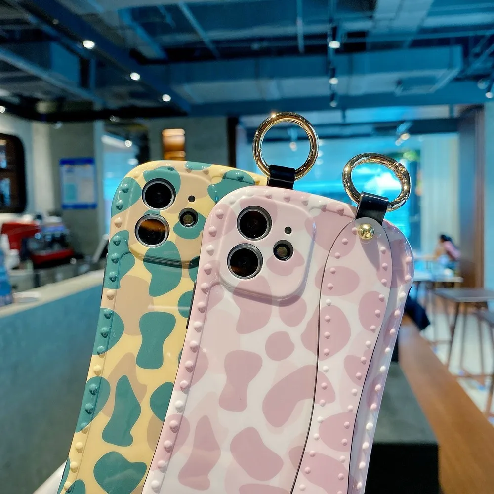 

Unique braided wrist brace with small waist style case for iphone 12 mini 11 X XS XR pro max 7 8 plus Back cover