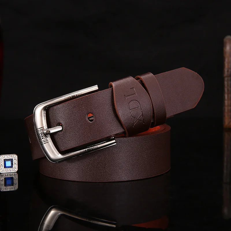 

Ремень мужской из искусственной кожи с металлической пряжкой, 3,5 см