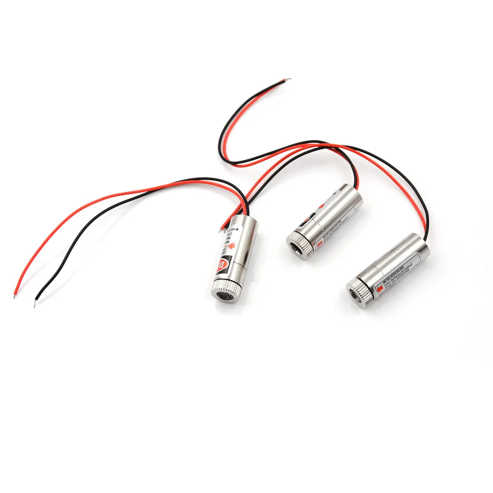 

Hot Sale 650nm 5mW Lens Focusable Industrial Glass Red Point / Line / Cross Laser Module Head Glass