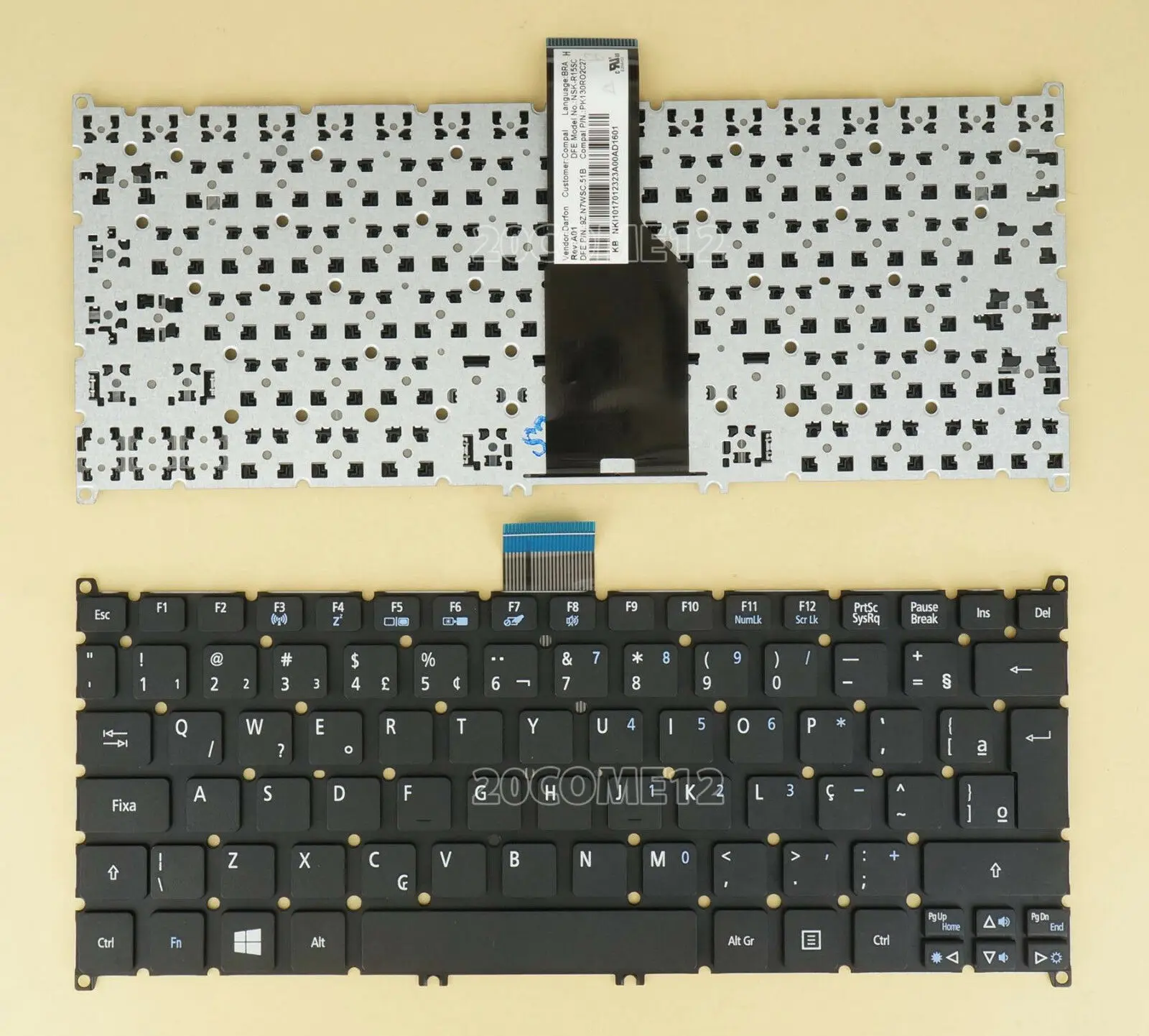 

Brazil Laptop Keyboard For Acer Aspire S3 S3-391 S3-951 S3-371 S5 S5-391 725 756 TravelMate B1 B113 B113-E B113-M BR Layout