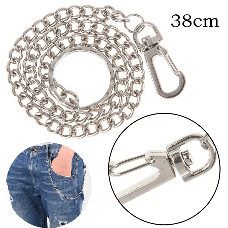 

1PC Long Strong Metal Hipster Key Wallet Belt Ring Clip Chain Keychain