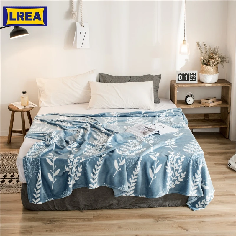 LREA/одеяло из кораллового флиса для взрослых с высокой плотностью, для плед, зимнее покрывало на кровать, теплое удобное и мягкое одеяло для путешествий
