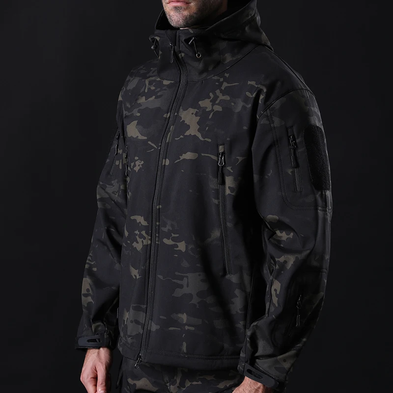 

2021 Men Winter Waterproof Softshell Jacket Army Camouflage Airsoft Jacket Military Tactical Jacket Windbreaker Hunt Clothes