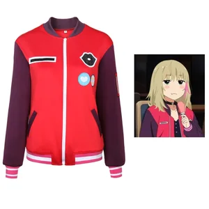 Kawai Rika Jacket Anime WONDER EGG PRIORITY Same Type Kawai Cosplay Costume Red Jacket High Quality 