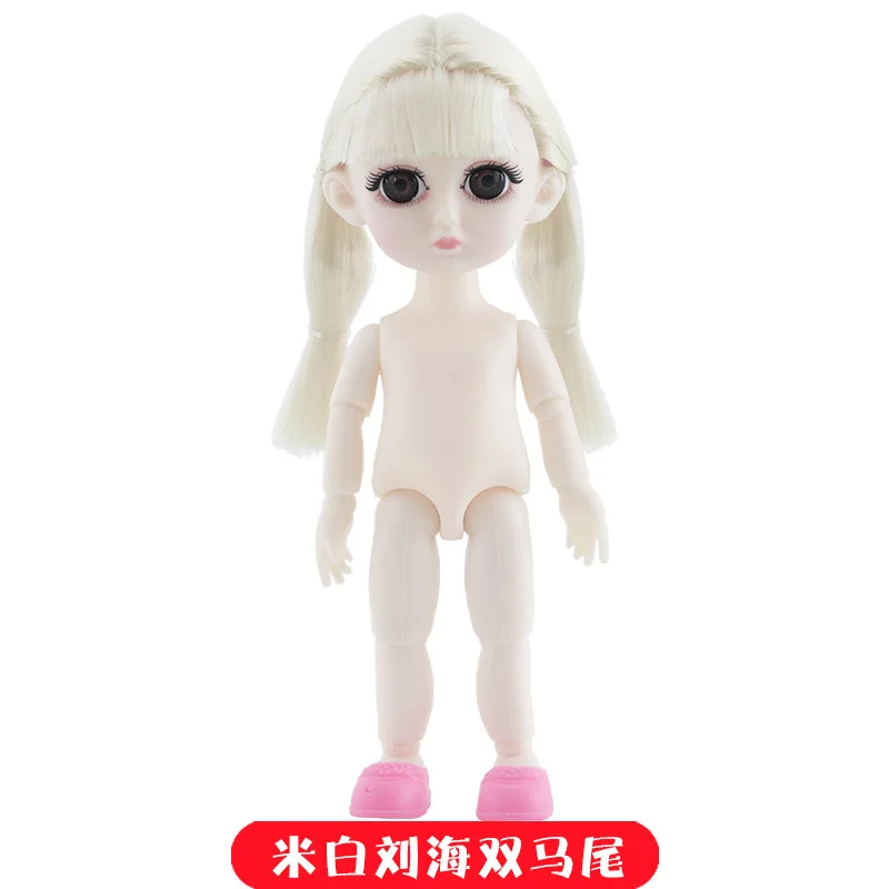 BJD кукла силиконовая кукла 13 подвижная соединенная 16 см куклы 3D истинное изменение глаз Макияж обнаженное туловище для куклы модные куклы игрушки для девочек,лол буба игрушка мебель для кукол игрушки для детей ench - Цвет: A