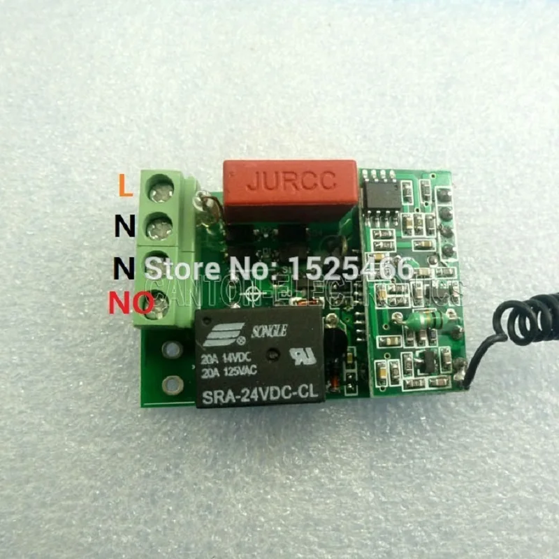 220V 433Mhz AC Wireless RF Relay Switch Learning code Receiver for EV1527 PT2262 ASK OOK | Обустройство дома