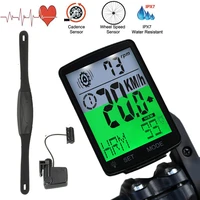 waterproof bike bicycle computer wireless bike rainproof odometer cadence sensor 2 8inch lcd cycling speedometer heart rate