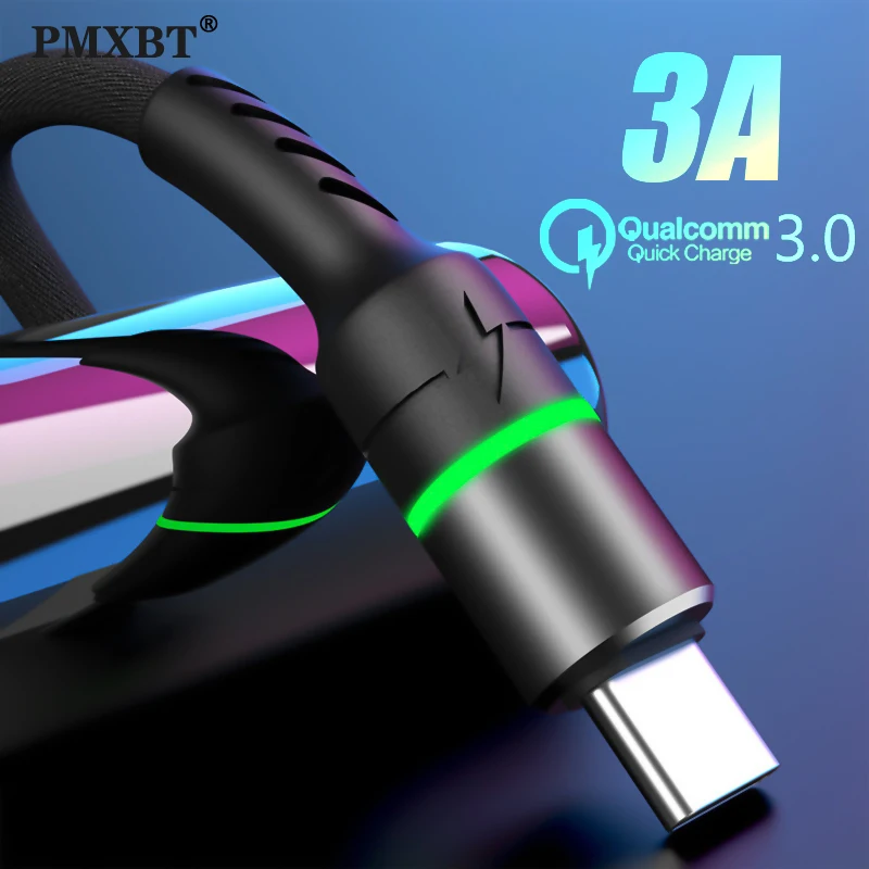 Кабель с разъемом типа C USB кабель для Samsung Xiaomi Huawei зарядного устройства Type кабели