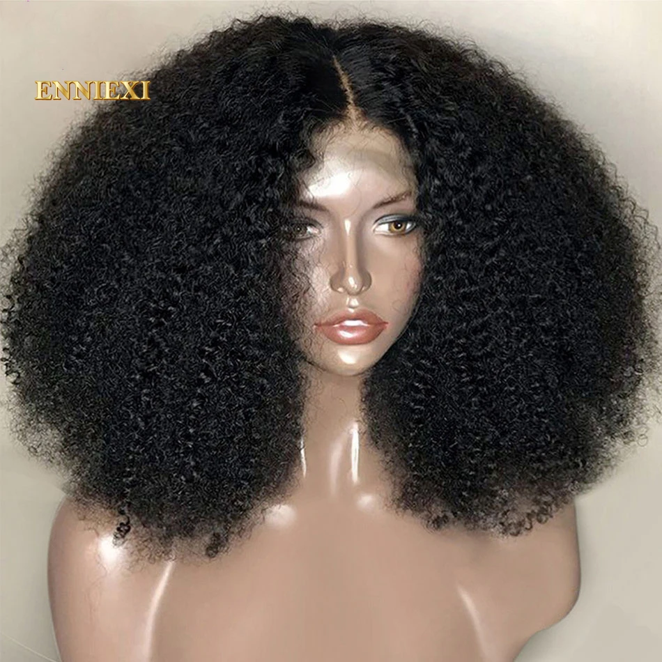

250 Density Lace Wig Afro Kinky Curly Wig Afro Human Hair Wig Short Curly Human Hair Wigs 13x4 Lace Frontal Wig Pre-Plucked Remy