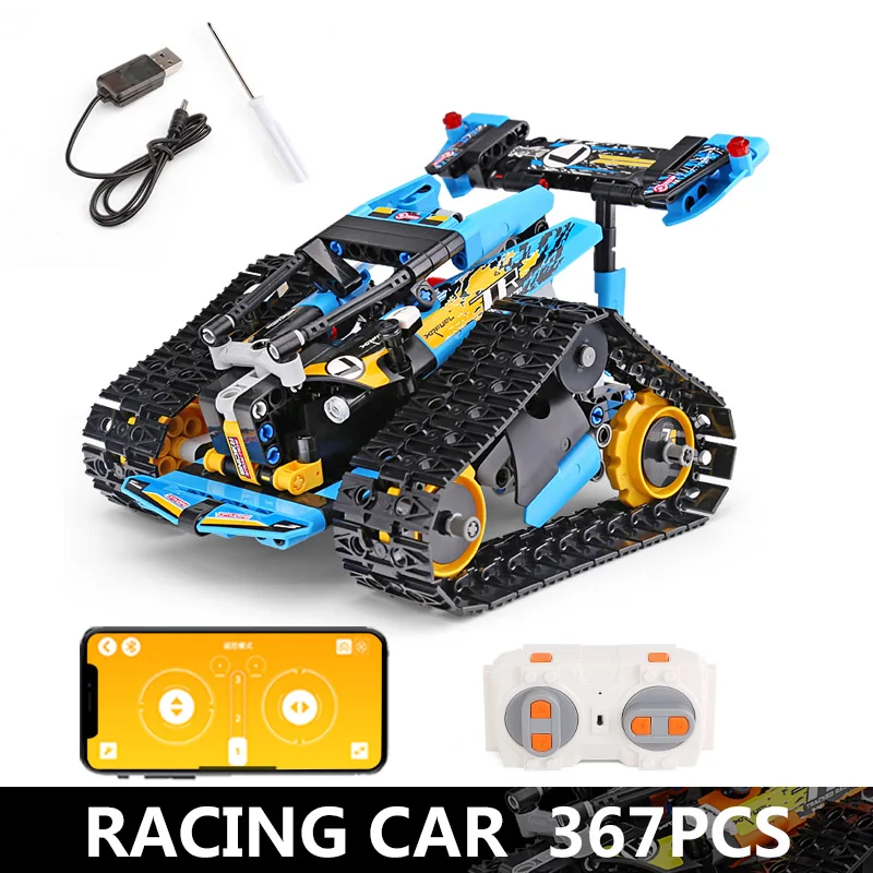 20033 Technic серия Радиоуправляемый трек с дистанционным управлением гоночный автомобиль набор совместим с 42065 строительными блоками кирпичи развивающие игрушки - Цвет: 13033