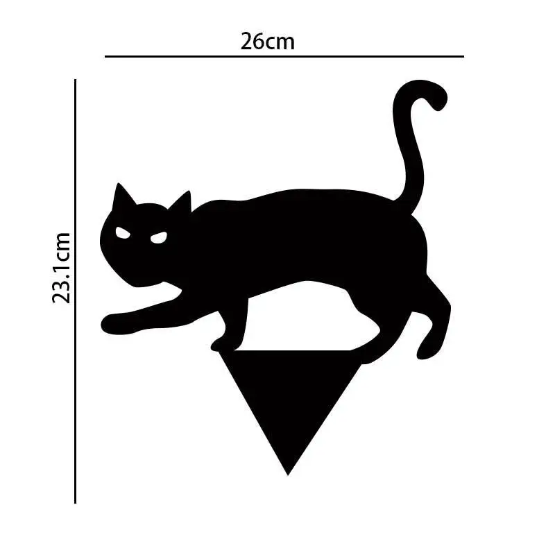 

Halloween Props Acrylic Black Cat Silhouette Halloween Yard Sign Lawn Stakes Terror Party Halloween Decoration Outdoor Garden