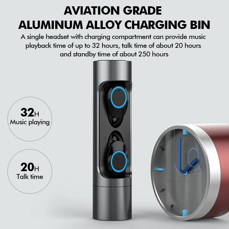 

X8 TWS Bluetooth 5.0 Earphone Mini Wireless Earphones Headphones Touch Control Sports Headset with Mic IPX7 Waterproof Earbuds