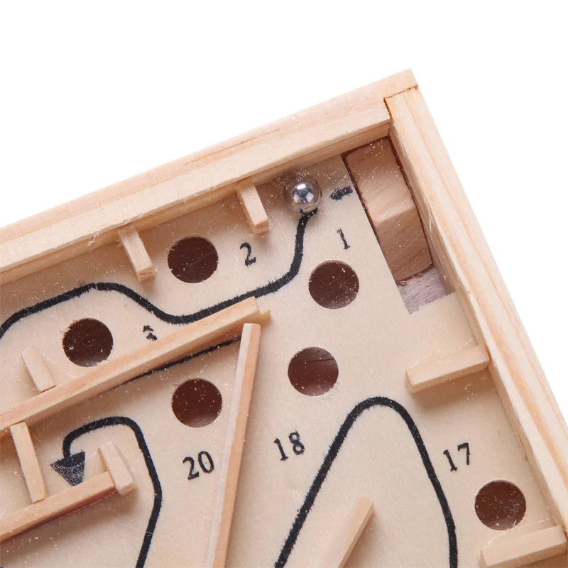 Kids 3D Puzzle Wooden Labyrinth Board Toys Ball Maze Games Handcrafted Toy Child Intellectual Development Educational Puzzles | Игрушки и