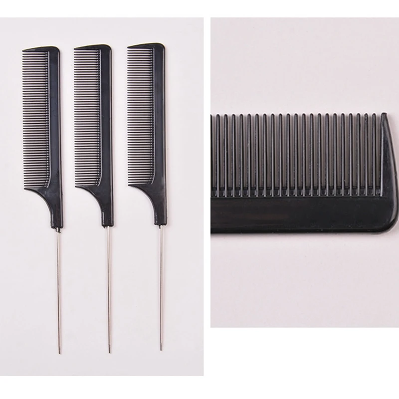 

16 Pieces Rat Tail Combs Black Pintail Hair Combs Salon Combs for Women Girls Hair Styling At Home Salon