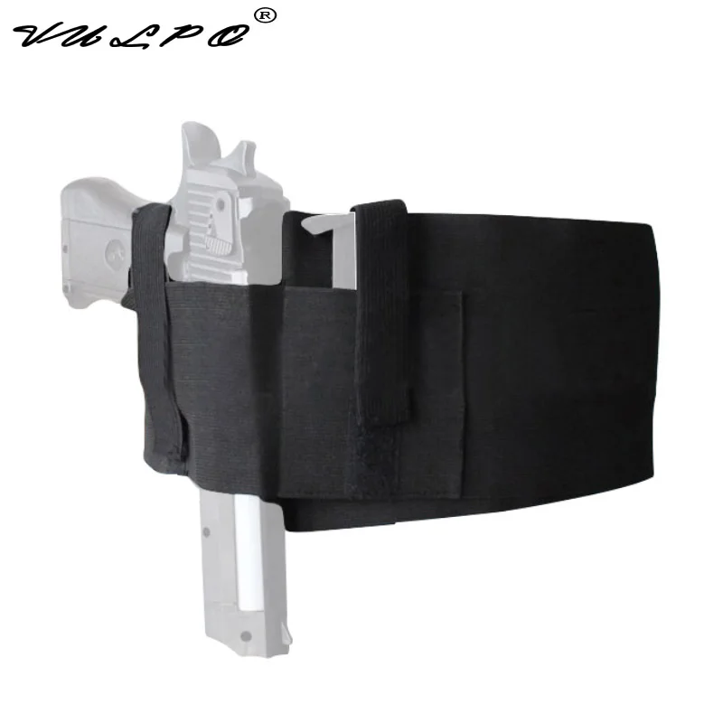 

VULPO Nylon Concealed Left & Right hand Tactical Adjustable Elastic Pistol Holster Belly Waist Band