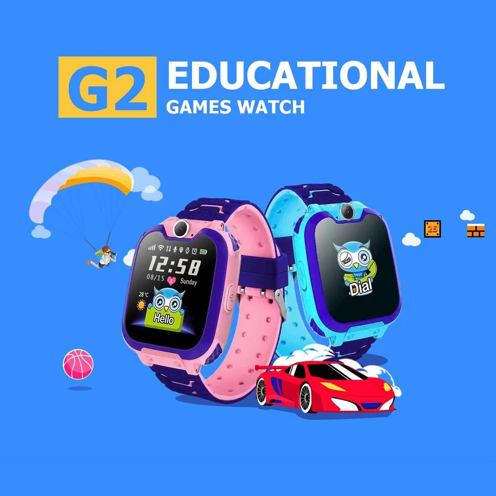 

G2 children's smart watch, listening to music and video screen, camera call, SD card expansion, built-in 7 fun games smart watch