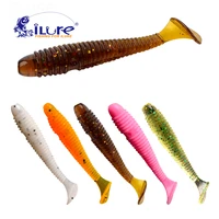 ilure 40 pcslot 3g 75mm fishing lure fishy smell artificial soft bait vivid swimbaits silicone worm shad fishing tackle pesca