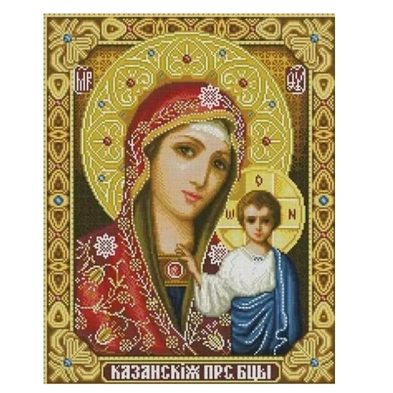 Рукоделие в русском стиле картина из круглых страз 5D AB алмазная вышивка 3D