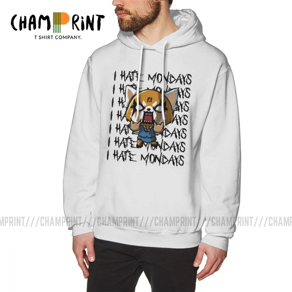 

Man Aggretsuko Aggressive Retsuko I Hate Monday Hoodie Classic 100% Cotton Sweatshirt Crazy Hoodie Shirt
