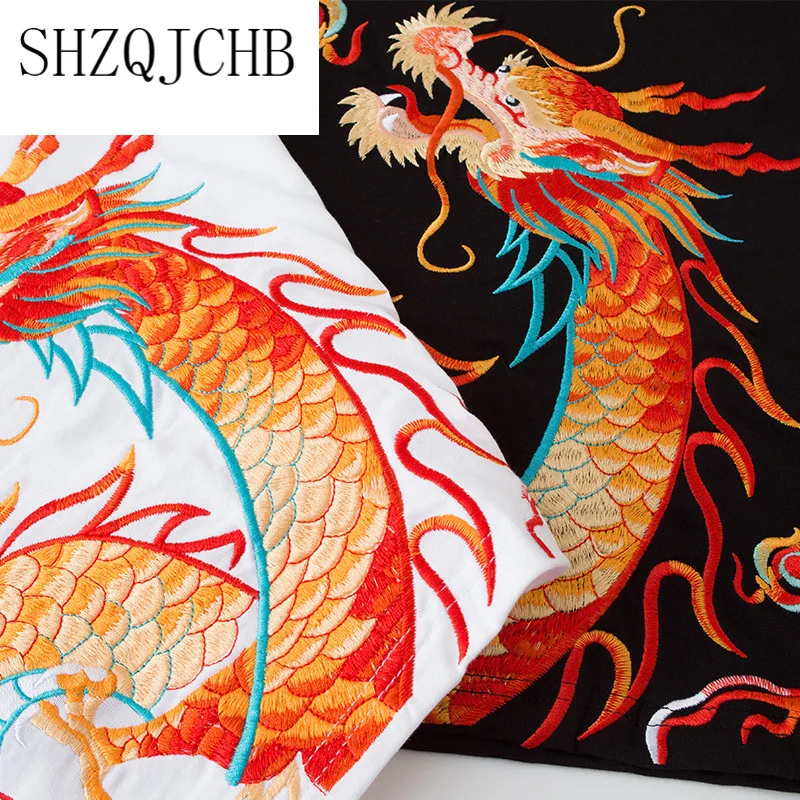 

Summer 2021 new Chinese dragon totem trend tide loose cotton round neck short sleeve t-shirt men's casual half sleeve